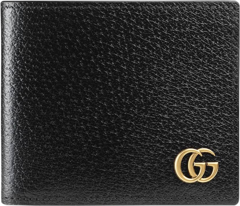 GUCCI Men Black Genuine Leather Wallet Black - Price in India 