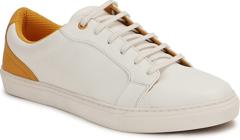 White Lace Up Shoes Sneakers For Men 