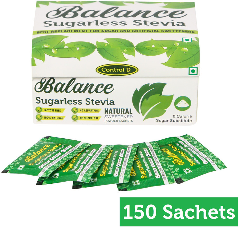 Balance Natural Sugar Free Sweet Stevia for Keto Sweetener(150 Sachet, Pack of 3)