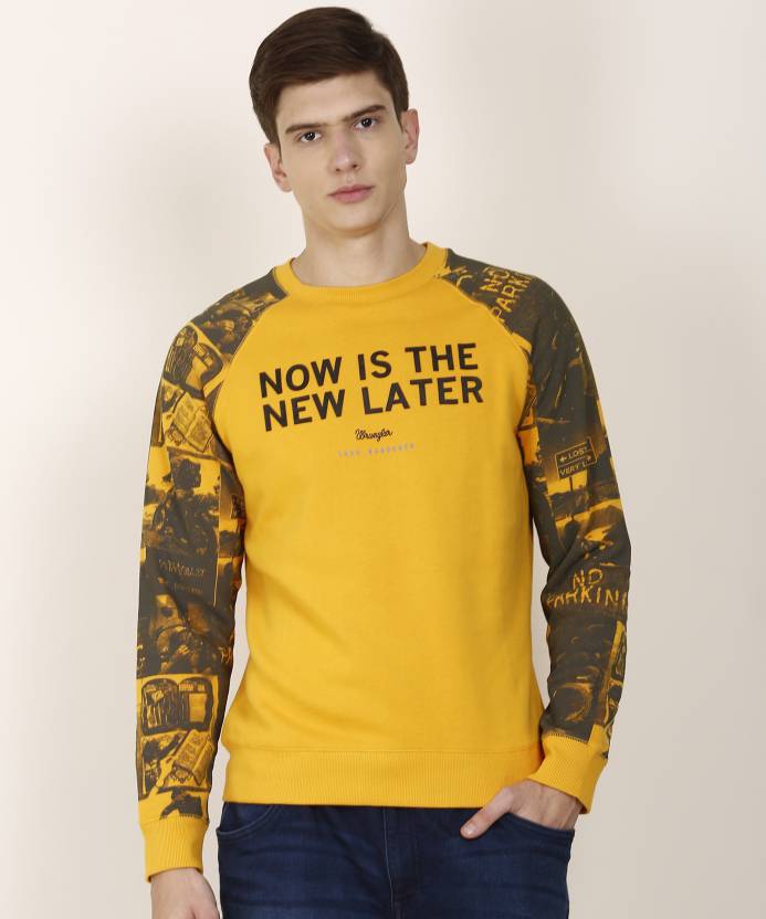 Wrangler Full Sleeve Printed Men Sweatshirt - Buy Wrangler Full Sleeve  Printed Men Sweatshirt Online at Best Prices in India 