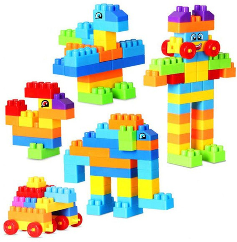 Willyard 100pcs(92 Pieces +8 Tyres) Educational Construction Toy Puzzles Learning Activity Game for Kids|Blocks Shapes |Puzzles,Skill Development,Hand Eye cordination, Non-Toxic | Brain Building |Creative |Learning toy/toys Improve Logical Thinking And Cognitive Skills Of Kids(Multicolor)