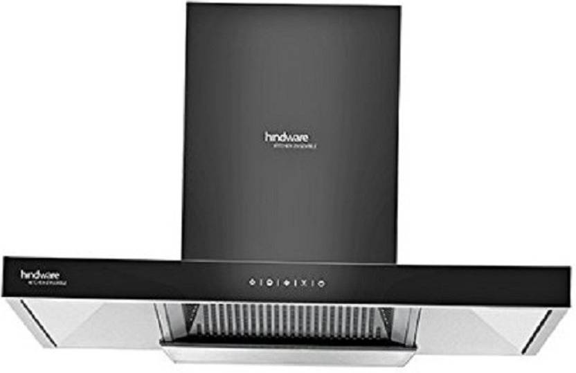 Hindware 75cm Auto Clean Chimney, Black Auto Clean Wall Mounted Chimney