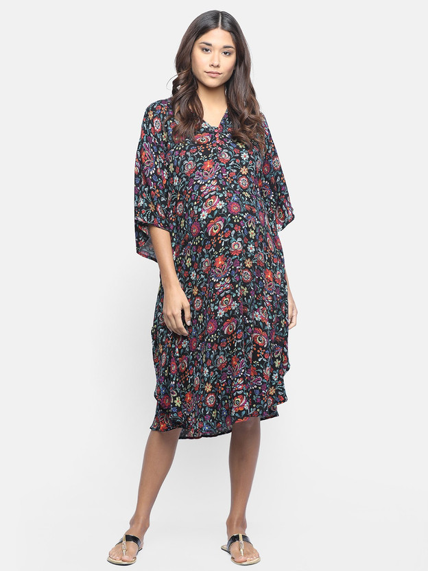 Women Kaftan Multicolor Dress 