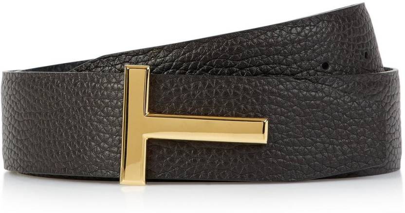 Tom Ford Men Casual Brown, Black Genuine Leather Belt Dark brown & black -  Price in India 