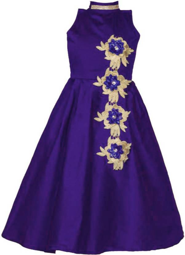 Nakrani Creation Girls Maxi/Full Length Party Dress Price in India