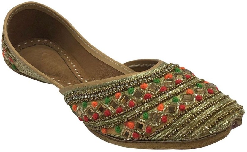 Step n Style Traditional Handmade Women Shoes Leather Flip-Flops Mojari Juti Khussa 