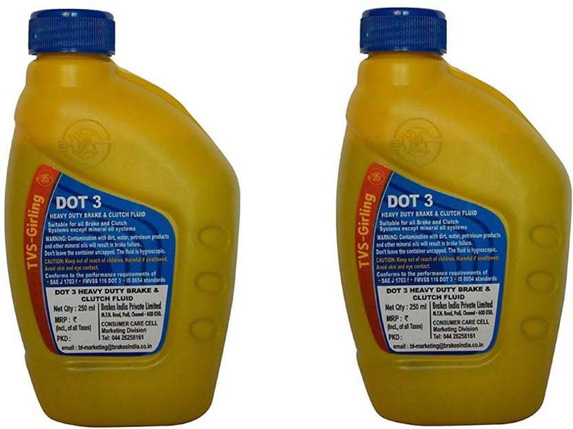 TVS DOT 3 250 ML (2PC SET) BRAKE OIL 250 ML Brake Oil Price in India