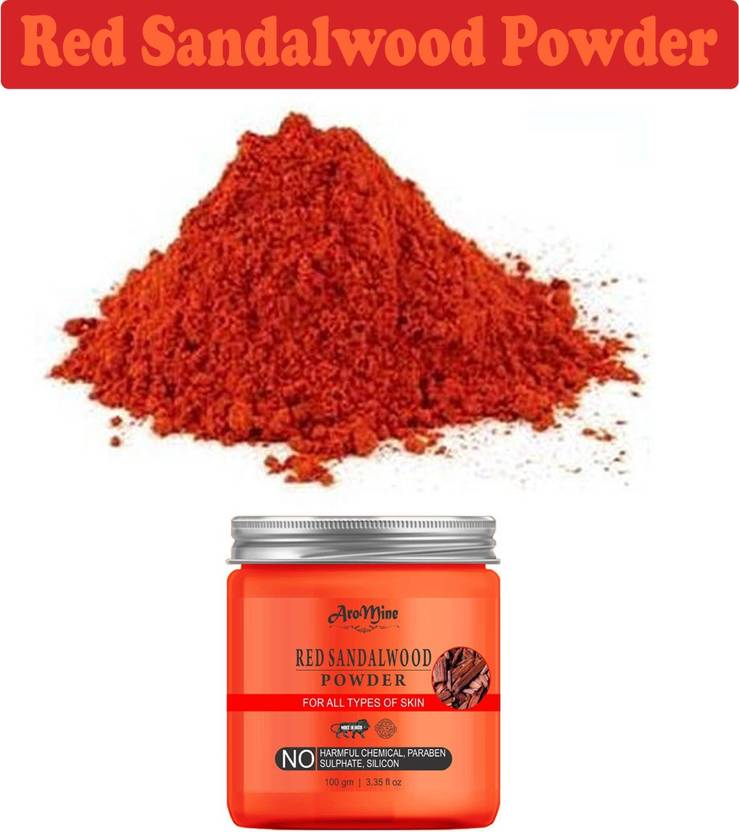 AroMine 100 Pure & Natural Red Sandalwood Powder For Face100GM