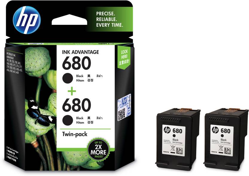 HP 680 Black Twin Pack Ink Cartridge HP