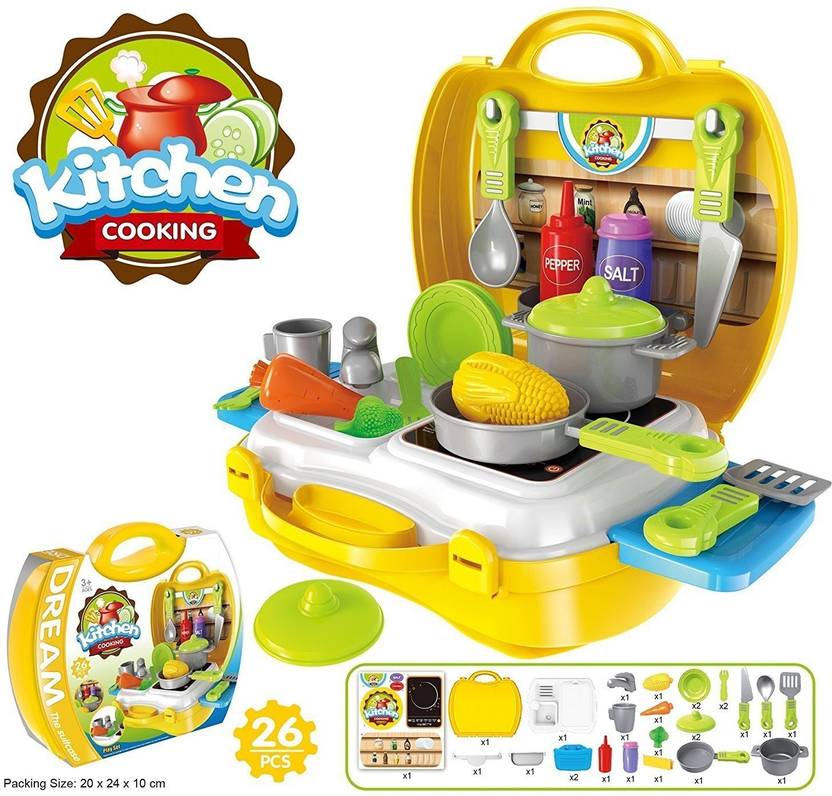 jmv Chef Bring Along Kitchen Cooking Suitcase Set (26 Pieces) Chef