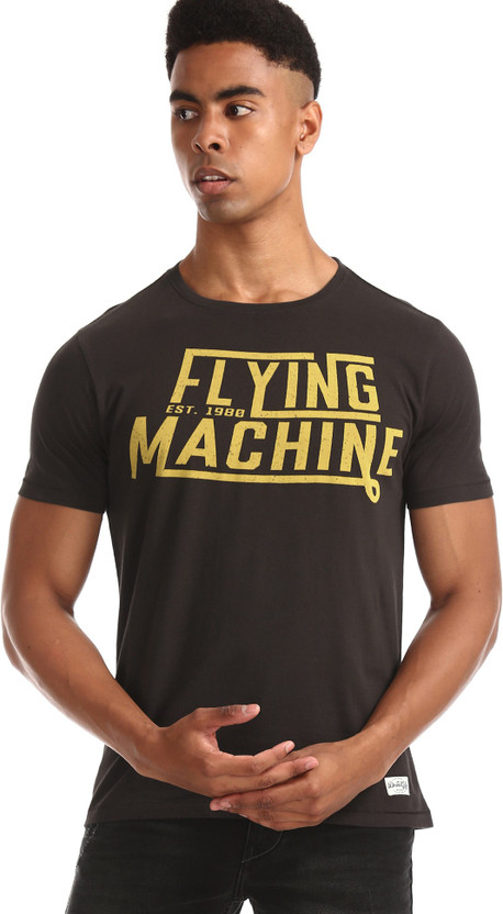 FLYING MACHINE Printed Men Round Neck