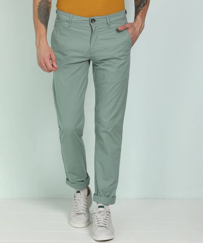 Wrangler Slim Fit Men Green Trousers - Buy Wrangler Slim Fit Men Green  Trousers Online at Best Prices in India 