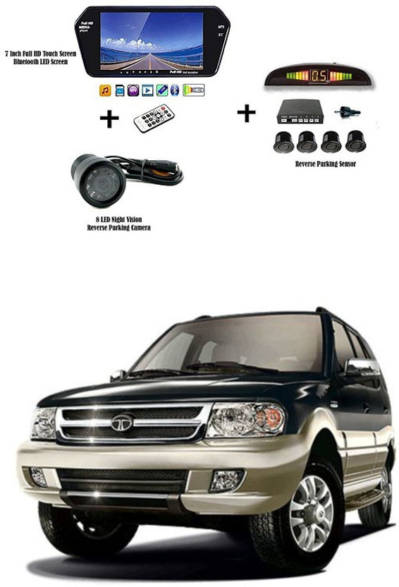 PRTEK Video Monitor with USB & Bluetooth +Reverse Parking Camera 0069 Reverse Assist Camera System(1 Camera, Yes)