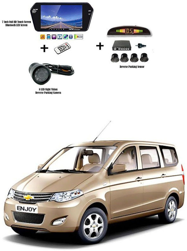 PRTEK Video Monitor with USB & Bluetooth +Reverse Parking Camera 0020 Reverse Assist Camera System(1 Camera, Yes)