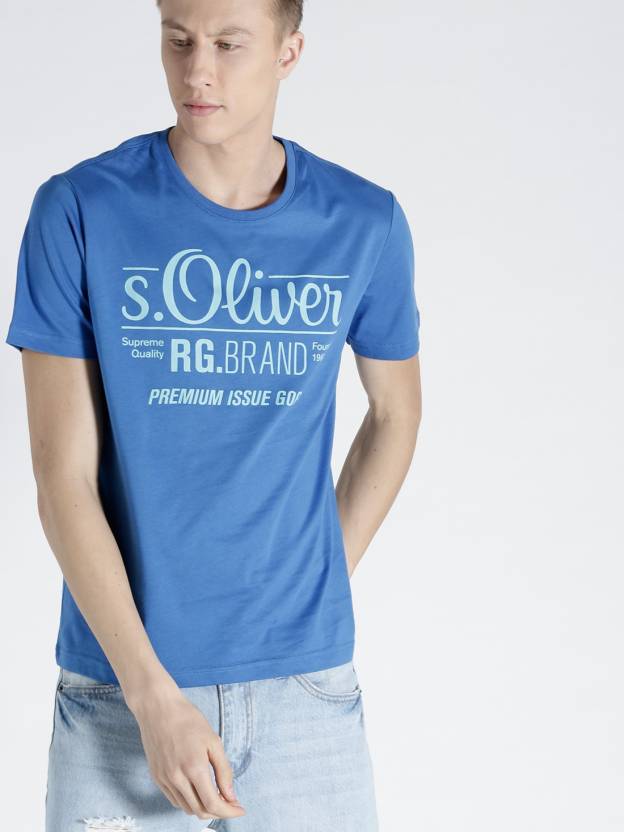 nauwelijks Archeologie Vervolgen s.Oliver Printed Men Round Neck Blue T-Shirt - Buy s.Oliver Printed Men  Round Neck Blue T-Shirt Online at Best Prices in India | Flipkart.com