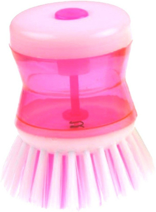 Dragon pressure dish brush liquid wash pot brush kitchen cleaning brush creative automatic add liquid wash cup wash Plastic Wet and Dry Brush(Multicolor)