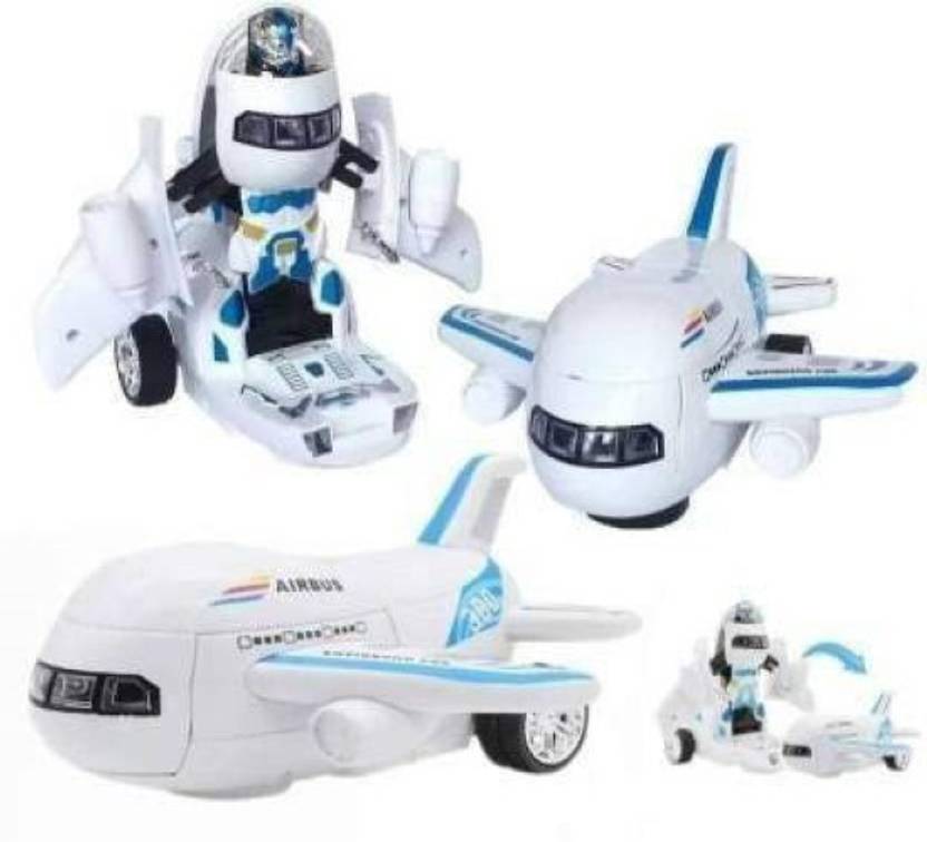 TOYBIN Robot Aeroplane Toys Bump N Go Airbus Toy Robot Aeroplane Toys Bump N Go Airbus Toy