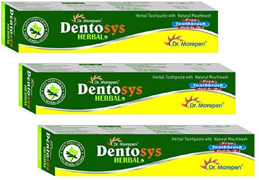 Dr. Morepen Dentosys Herbal Toothpaste ( 3 Pc x 100 gm ) Toothpaste(300 g, Pack of 3)