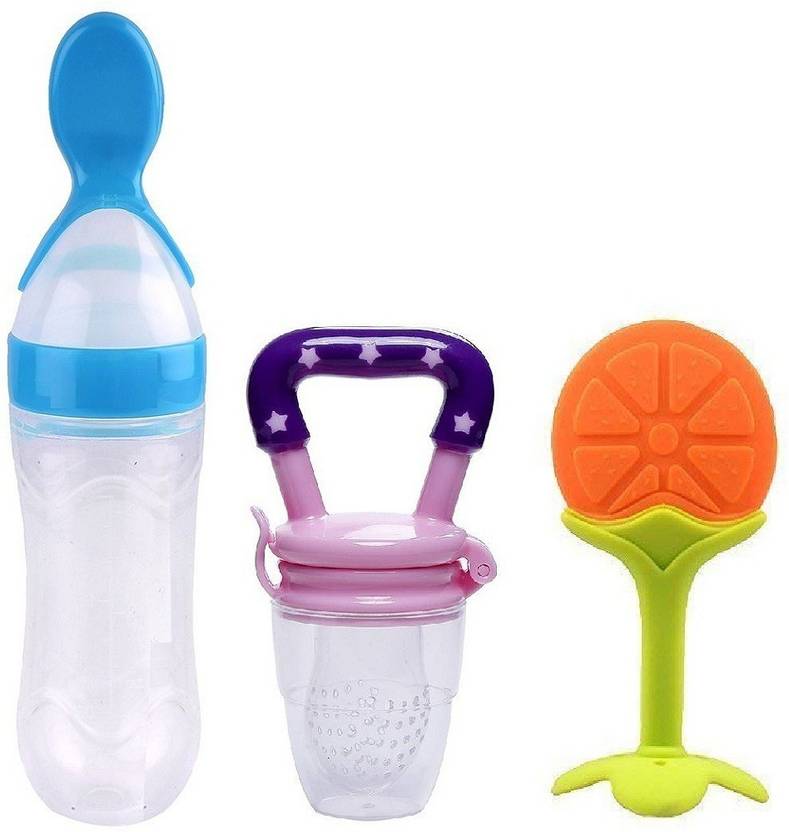 Manan Shopee Baby Fruit Nibbler And Food Feeder & Silicone Teether