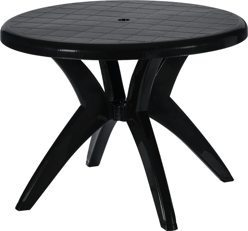 Supreme Marina for Home & Garden Plastic Outdoor Table(Finish Color - Black, DIY(Do-It-Yourself))