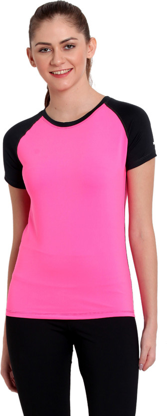 Black and pink women's t shirt clearance