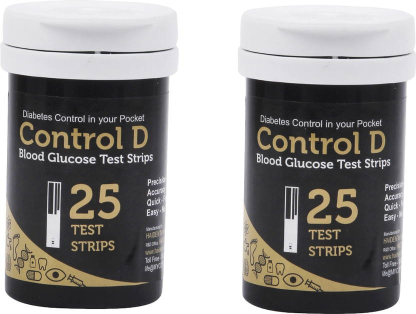 Control D 2 x 25 50 Glucometer Strips