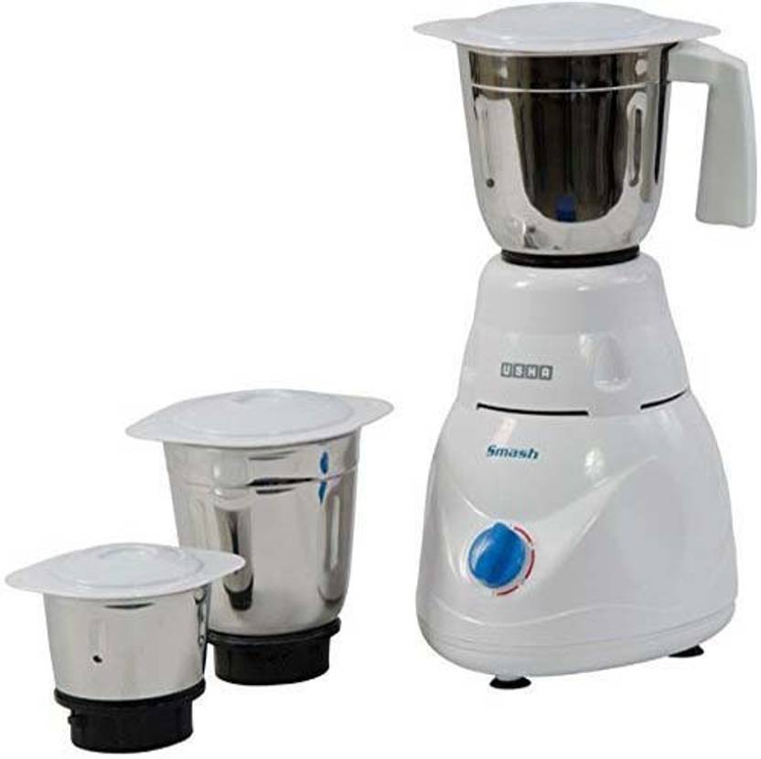 USHA MG 2853 500 Juicer Mixer Grinder (3 Jars, White) Price in India
