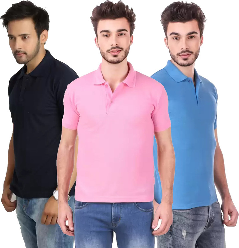 Hot pink men's polo shirt clearance