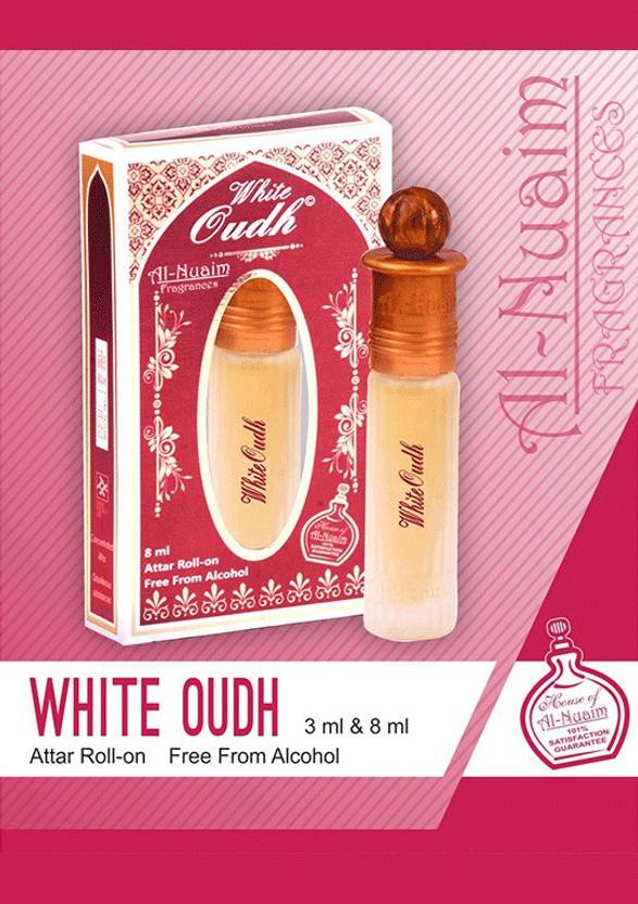 Al Nuaim WHITE OUDH ROLL ON (PACK OF 4) 6 ML Floral Attar Price in