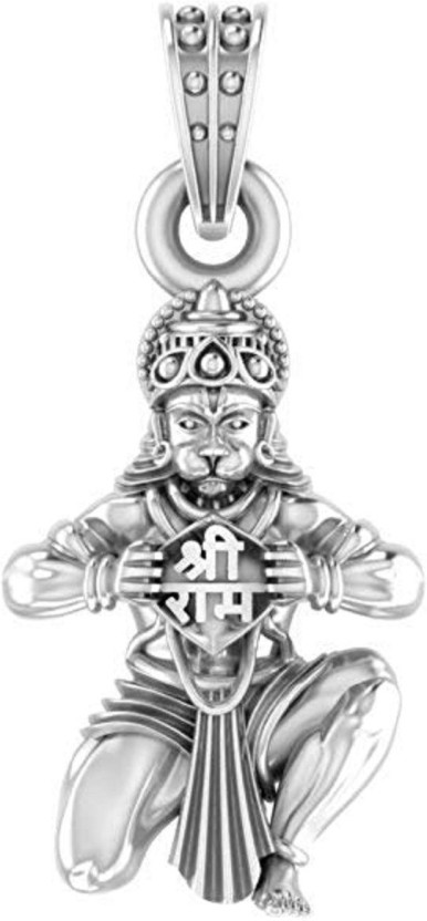 silver bajrangbali pendant