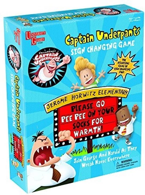 University Games Captain Underpants Sign Changing Game Party & Fun