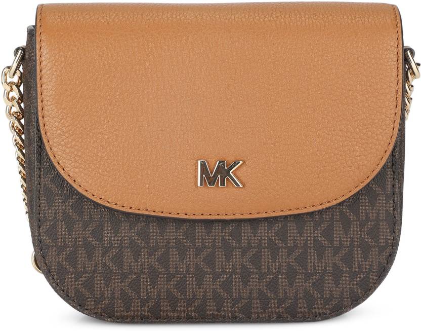 MICHAEL KORS Brown, Grey Sling Bag CROSSBODIES BRN/ACORN - Price in India |  