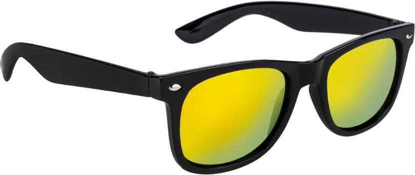 NuVew UV Protection, Mirrored Wayfarer Sunglasses (58)  (For Men & Women, Golden)