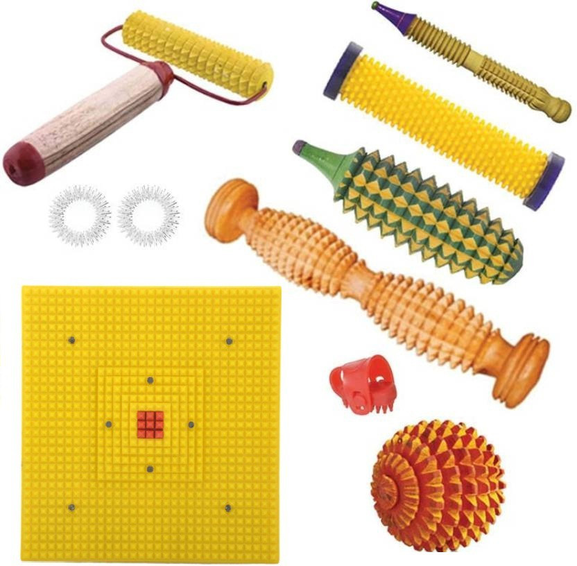 NP NAVEEN PLASTIC KI-823 Acupressure Power Mat With Acupressure Products Massager(Multicolor)