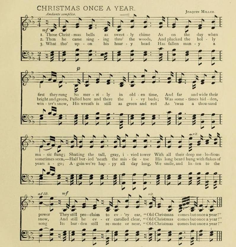 Christmas Once a Year Christmas in Song & Story 1891 Canvas Art  (18 x