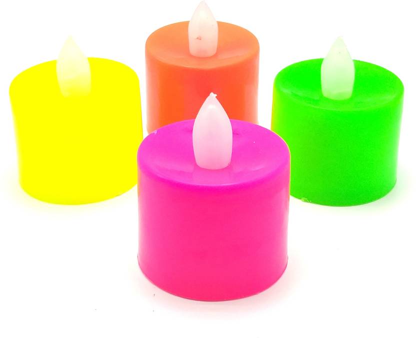 newebit Multicoloured flickering Led Tealight Candles,Color Changing