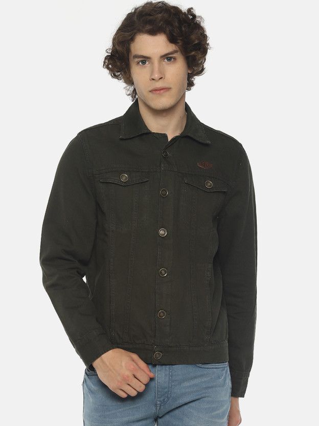 Full Sleeve Solid Men Denim Jacket 