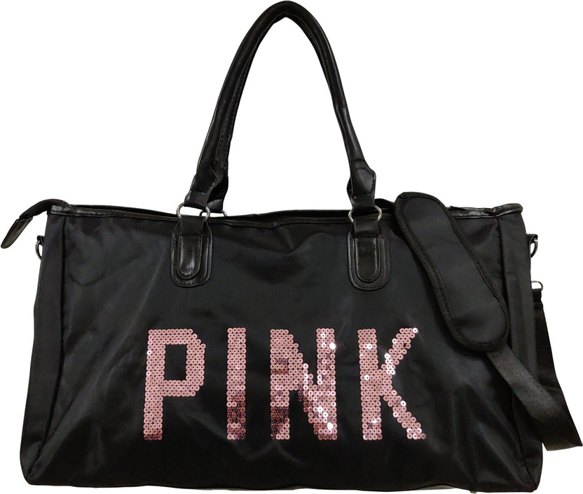 Pink black duffle bag Clearance