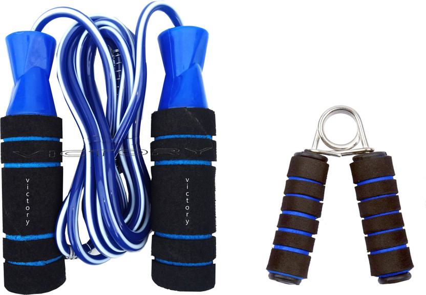 VICTORY Turbo Soft Foam Skipping Rope & Hand Grip Fitness Accessory Kit Kit