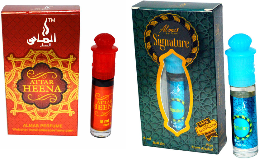 Almas HEENA AND SIGNATURE UAE Edition fascinating fragrance ( PACK OF 2 ) pocket Floral Attar(Floral)