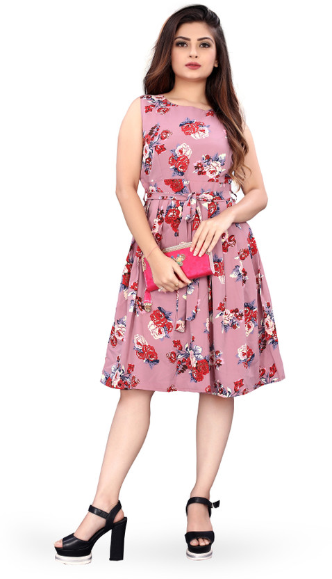 Kremiza Women Skater Multicolor Dress 