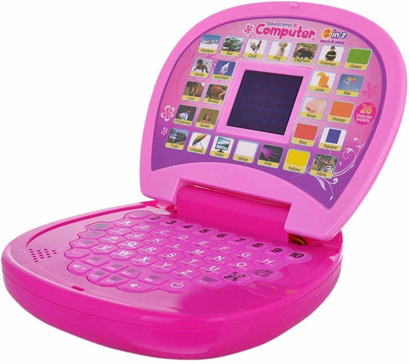 Congo Educational Learning Laptop/ Mini Computer for Kids.(Pink)