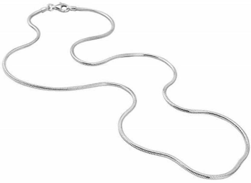 PSP SILVER PURE SILVER TRENDING ROUND SNAKE CHAIN FOR MEN WOMEN Silver psp-silver-pure-silver-trending-round-snake-chain-for-men-women-silver