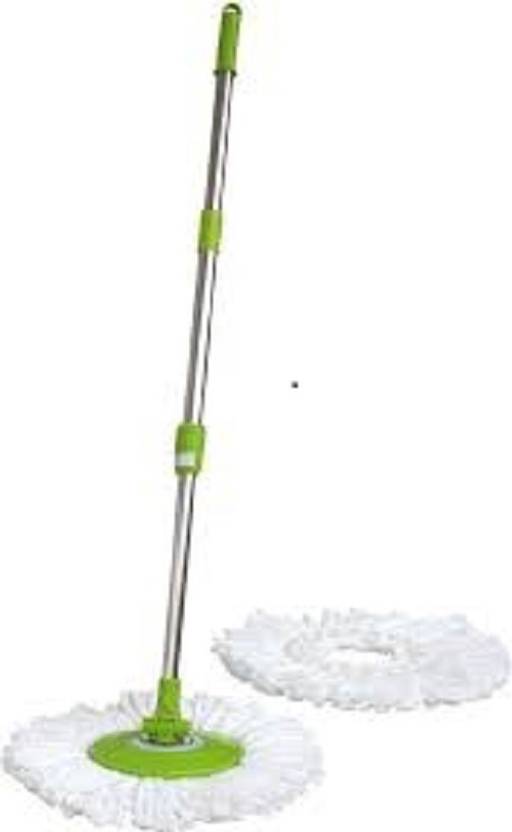 Mr.Kalkha Mop Rod Stick with 1 Refill 360° Rotating Pole String Mop