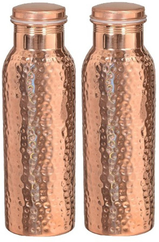 Wholesale J Mart a95 1000 ml Copper Bottle(Pack of 2, Copper)