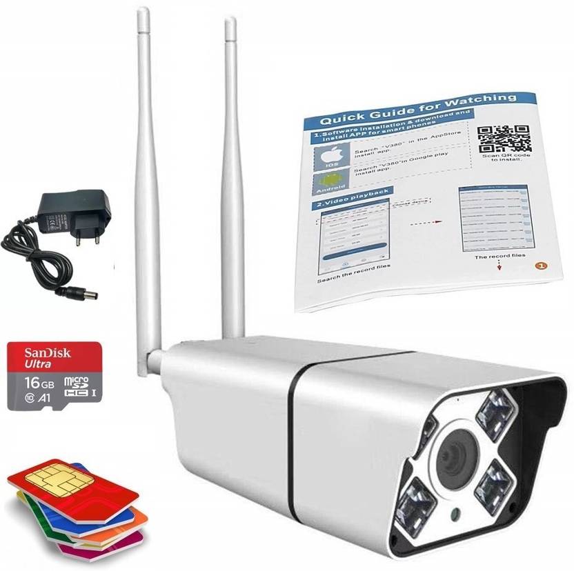 iTS Wireless Sim Card 4G/3G GSM 2MP Bullet Security Camera Security
