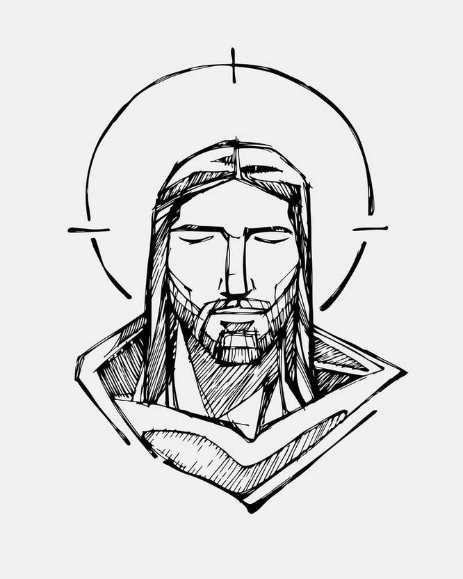drawing of Jesus god posterchristian god posterjesus poster Paper