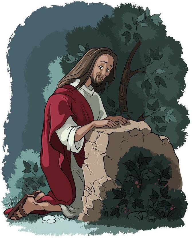 Jesus in Garden |god poster|christian god poster|jesus poster Paper ...