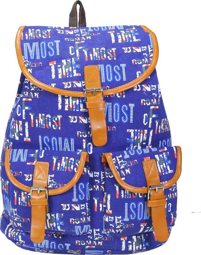 DESENCE Small 10 L Backpack College/School/Travel – Printed Canvas – with Adjustable Strap 10 liters  (Multicolor)
