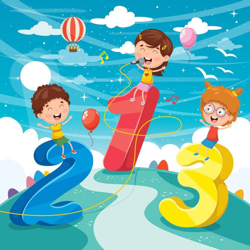 KD 123 children Sticker Poster|Kids learning poster Paper Print ...